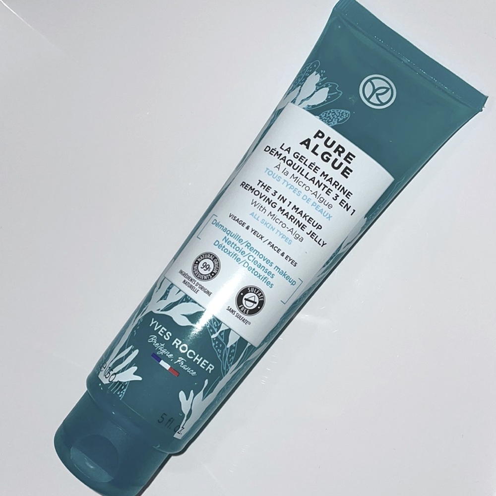 YVES ROCHER 3 in 1 Makeup Removing Marine Jelly with Micro Alga 150ml (5…